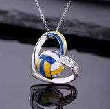 Volleyball / Wasserball Herz Halskette