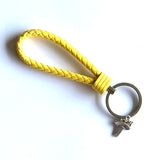 Sleutelhanger geel met sporthanger
