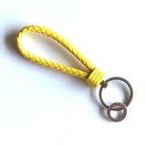 Sleutelhanger geel met sporthanger