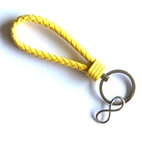 Sleutelhanger geel met sporthanger