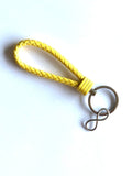 Sleutelhanger geel met sporthanger