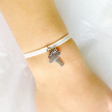 Sportarmband elastisch wit met sporthanger