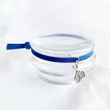 Sportarmband elastisch donkerblauw met sporthanger