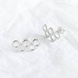 Zilveren oorbellen Olympische Spelen