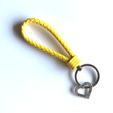 Sleutelhanger geel met sporthanger