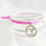 Sportarmband elastisch paars met sporthanger