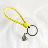 Sleutelhanger geel met sporthanger