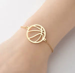 Armband Basketbal (goud/zilverkleurig)