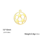 Oorbellen hangers goudkleurig (diverse sporten)