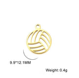 Oorbellen hangers goudkleurig (diverse sporten)