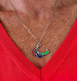 Zilveren ketting Paralympische Spelen kleur