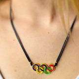 Gekleurde Olympische Ringen Ketting