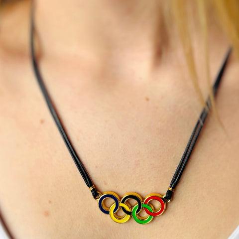 Gekleurde Olympische Ringen Ketting