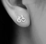 Earrings Cycling silver colored