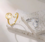 Ring met zirkonia Bal