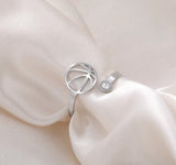 Ring met zirkonia Basketbal
