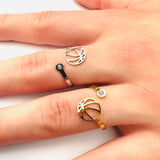 Ring met zirkonia Basketbal