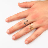 Ring met zirkonia Basketbal