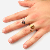 Ring met zirkonia Bal