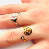 Ring met zirkonia Bal