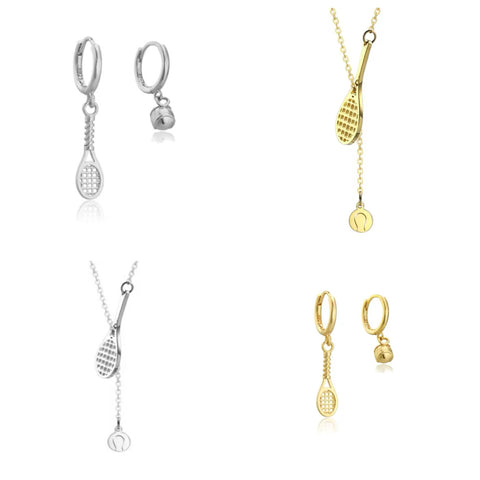 Set gioielli Tennis / Padel color argento (3 pezzi)