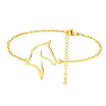 Armband Paardrijden goudkleurig