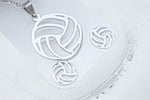 Schmuckset Complete Volleyball silberfarben (4-teilig)