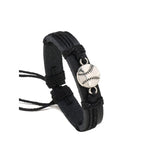 Leather bracelet baseball