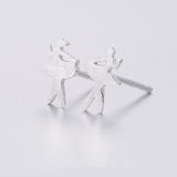 Silver earrings Ballet