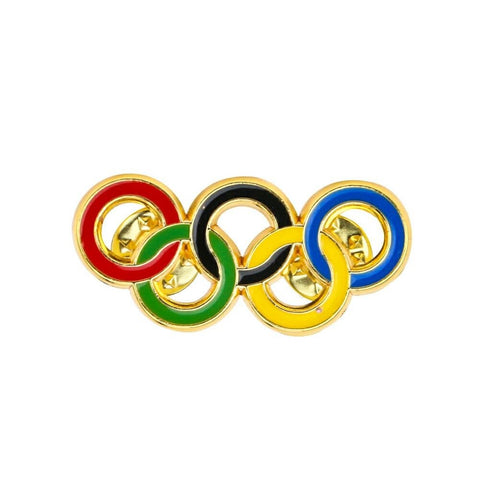 Gekleurde Olympische Ringen Broche