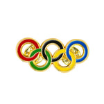 Gekleurde Olympische Ringen voor Plastron