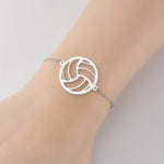 Bracelet Volleyball Silver Colored
