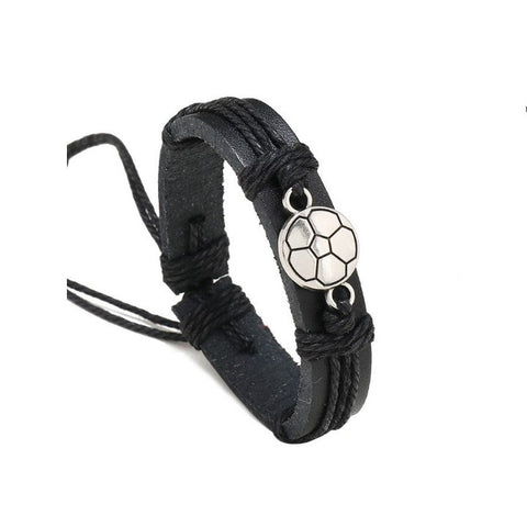 Leather bracelet soccer