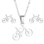 Set di gioielli ciclismo color argento