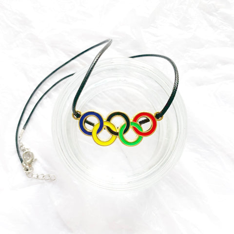 Gekleurd Olympische Ringen Ketting