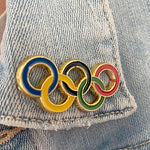 Gekleurde Olympische Ringen Broche